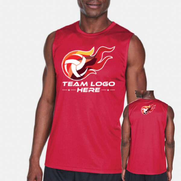 Front & Back Team 365 Unisex Performance Muscle T-Shirt Thumbnail